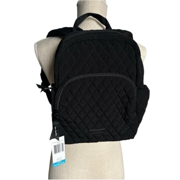 Vera Bradley Essential Compact Backpack in Microfiber Classic Black NWT